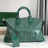 GOYARD Men's And Women's Old Flower Full Print Canvas Collocation Cowhide Shoulder Cross Handbag Travel Bag Bags #75471