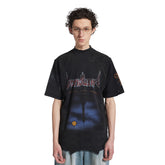 Balenciaga Men's And Women's Round Neck Destroyed Oversized Summer Solid Color Cotton Short Sleeve Paris Moon Upside Down T-Shirt Ngvp #2136