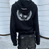 Vetements Men's Autumn And Winter Wheat Earth Short Printed Hooded Sweatshirt Zipper Embroidery High Street Trend Hoodie Jacket Ngvp #2454