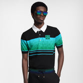 Louis Vuitton Men's Summer Colorblock Logo Print Polo Neck Cotton Short Sleeve T-Shirt #76235