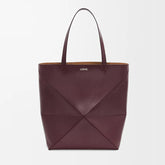 Loewe Women's XL Shiny Calfskin Puzzle Fold Tote Bag Vintage Solid Color Handbag Bags 0011091782 #81324