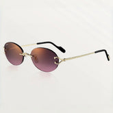 Cartier Men's And Women's Fashion Classic Oval Frame Minimalist Design Sunglasses Accessories #78987