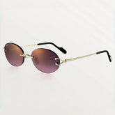 Cartier Men's And Women's Fashion Classic Oval Frame Minimalist Design Sunglasses Accessories #78987