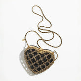 Chanel Women's Hollow-Design Chain Heart Clutch Bag Casual Leather Solid-Color Evening Bag Single-Shoulder Crossbody Bag Bags AS4027-B10729-94305 #81563