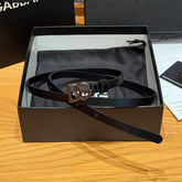 Dolce&Gabbana Women's Fashion Solid-Color Calfskin Belt With Logo Metal Buckle. 15mm Width Accessories #81573
