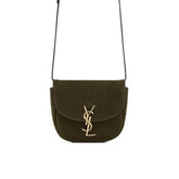 Saint Laurent Women's KAIA Small Retro Single Shoulder Crossbody Bag with Metal Logo. Suede Leather. Solid Color Bags 619740-1S74W-3288 #81466