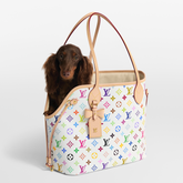 Louis Vuitton Lv X Tm Neverwoof Medium Pet Bag Cute Dog-print Pet Bag �Takashi Murakami Collaboration White Tri-colour 2026 New Arrival Practical Large Bags M27839 #82914A