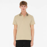 Burberry Men's Summer Check Printed Polo Neck Solid Color Short Sleeve T-Shirt #75868
