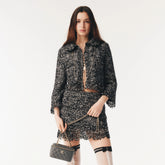 Chanel Women's Embroidered Spring/Autumn Cotton Mohair Ruffled Cuff Cardigan Jacket Casual Solid-Color Half-Length Skirt Ngvp #2347