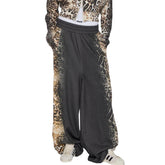 Mowalola x Ksubi Men's Women's Four Seasons High Street Leopard Gradient Print Elastic Waist Loose Knit Sweatpants Ngvp #1925