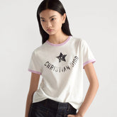 Dior Women's Dioriviera T-Shirt Summer Cotton Round Neck Short Sleeve Fitted Solid Color Top #81293