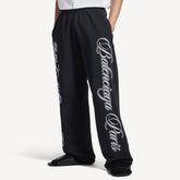 Balenciaga Men's Cursive Baggy Pants in Black white #335553
