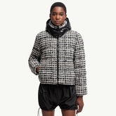 Moncler Andronne Tweed Hooded Short Down Jacket #336204
