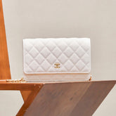 Chanel Woc Diamond Lattice Gold Logo Caviar Leather Chain Crossbody Bag Luxury Temperament Exquisite Women's Bag Bags #81645