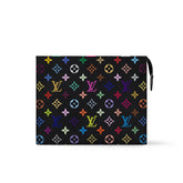 Louis Vuitton LV x TM Toiletry Pouch Men's and Women's Colorful Alphabet Print Zipper Leather Clutch Bag Toiletry Bags #77915