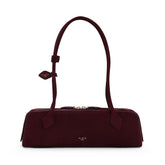 Alaïa Raspberry Le Teckel Medium Bag in Nubuck #320545