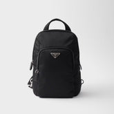 Prada Men's Solid Color Fashion Casual Triangle Logo Recycled Nylon Backpack Bags #78271