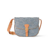 Louis Vuitton Montsouris Men's Solid Vintage Magnetic Buckle Closure Coated Canvas Denim Shoulder Crossbody Bag Bags #76845