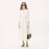 Valentino Crepe Couture Midi Dress Women's Spring And Summer Temperament Dresses Classic Models Exquisite And Elegant Long Dresses Medium-sleeved Dress Dresses Ngvp #1966