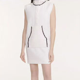 Chanel Women's Spring And Summer Hooded Sleeveless Straight Dress Fashion Elegant Casual Tie Dresses Ngvp #1862