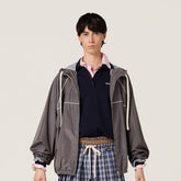 MiuMiu Women's Spring/Summer Solid Color Fashionable Casual Zipper Sun Protection Windbreaker Long Sleeve Jacket #78157