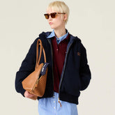 MiuMiu Men's And Women's Fall/winter Fashion Casual Hooded Zipper Cashmere Blend Down Jacket #79563