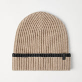 Brunello Cucinelli Women's Fall/Winter Striped Solid Color Cashmere English Rib Knit Beanie With Monili Casual Hat Cap Ngvp #2524