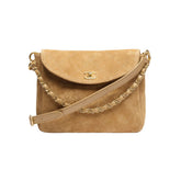 Chanel 26c Hobo Suede Diamond-quilted Shoulder Messenger Bag Khaki Fashionable Casual Bag With Gold Buckle Bags #82964A