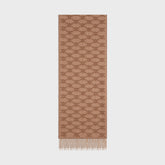 Louis Vuitton Women's Winter Brown Interwoven Letter Cashmere Scarf #97815