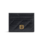 Balenciaga CRUSH Unisex Fashion Classic Solid-color Embossed B Logo Metal Accessories Card Holder Wallet Bag Bags 766467210J11000 #78543