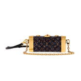 Louis Vuitton Vanity Case Women's Brown Detachable Adjustable Shoulder Strap Magnetic Buckle Closure Canvas Quilted Cowhide Cosmetic Case Shoulder Bag Bags #76839