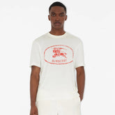 Burberry Men's Summer Knight Stamp Print Round Neck Cotton Loose Short Sleeve T-Shirt #77928