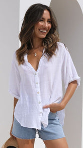 Camisa abotonada Jaime - Blanca