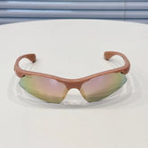Gucci Men's and Women's Lens Legs Letter Print Irregular Shape Rimless Solid Color Sunglasses Glasses #75946