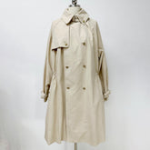 Chanel Women's Spring/Fall Casual Double Breasted Collared Long Print Trench Coat with Elastic Waistband Jacket #78777