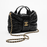 Chanel Women's Fashion Classic Solid Color Leather Bow Handbag Brand Logo Chain Bag Tote Crossbody Bag Bags #78911