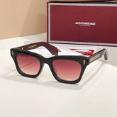 Jacques Marie Mage Delan Men Women Temperament Color Blocking Pink Glasses Square Frame Sunglasses Fashion Trend Casual Glasseses Accessories Ngvp #2212