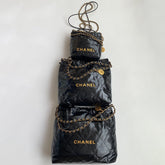 Chanel Mini Small And Large Classic Women's Waxed Leather Tote With Gold-tone Woven Chain Strap Shopping Bag Bags #193542