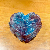 Daum Classic Fashion Rose-Shaped Jewelry Box. Multi-Colored Decorative Box. Exquisite Tabletop Ornament Accessories Ngvp #2141