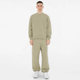 Burberry Men's Spring And Fall Solid Color Embroidery Pattern Print Round Neck Long Sleeved Sweatshirt Elastic Drawstring Casual Pants Suit Set #74742