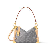 Louis Vuitton Side Trunk Women's Letter Print Metal Buckle Cotton Crossbody Bag Shoulder Bags Handbag #77847