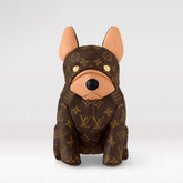 Louis Vuitton 25ss Pooch Bag French Bulldog-shaped design with zip closure Monogram coated canvas shoulderhandbag brown perfect for everyday casual wear #194816