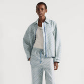 Dior Dioriviera Women's Spring and Autumn Blue Letter Print Zip Long Sleeve Jacket Casual Lace Up Trousers Pants Set Suit #76772