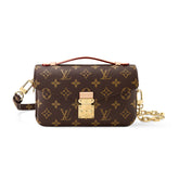 Louis Vuitton POCHETTE MÉTIS EAST WEST Women's Fashion Classic Leather Handbag with Classic Print Chain Adjustable Strap Tote Bag Shoulder Bag Crossbody Bags #79437