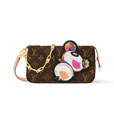 Louis Vuitton Women's Pochette Accessoires Handbag Logo Full Printed Solid Color Cowhide Casual Shoulder Bag Bags #75414