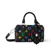 Louis Vuitton LV x TM Nano Speedy Women's Colorful Monogrammed Canvas Leather Tote Shoulder Bag Bags #76129
