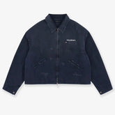 GRAILZ Project G/R Men's Autumn/winter Zip-up Jacket Washed Gradient Distressed Finish Flap Collar Fashion Casual Jacket Ngvp #2615