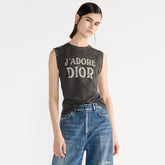 Dior Women's Summer Fashion Casual Solid Color Cotton Letter Sleeveless Tank Top Vest #78537