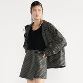 Dior Women's Spring/Fall Fashion Casual Hooded Zipper Jacket with Oblique Print Jacquard Casual Skirt Skirt Set #78938
