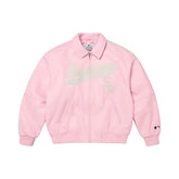 Supreme x Chicago White Sox FW25 WEEK5 Men's and Women's Leather Logo Patch Zipper Closure Varsity Jacket #332978